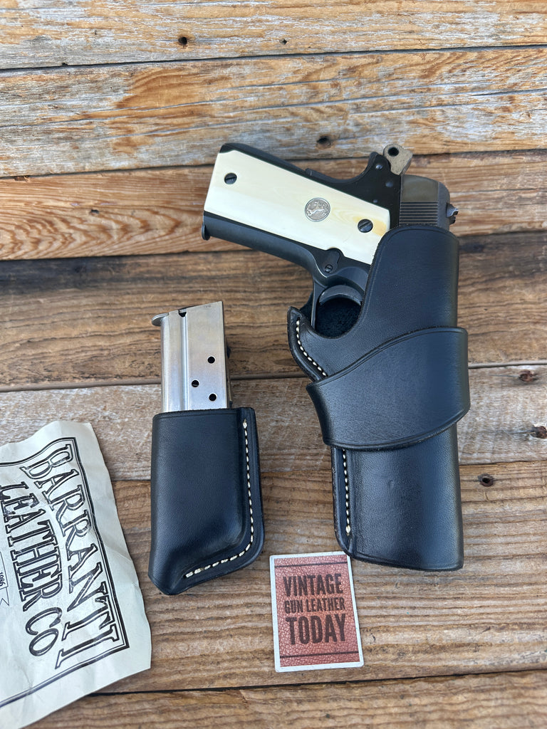 Barranti Black Leather Limited Run Holster For Colt 5" Government w Mag Carrier