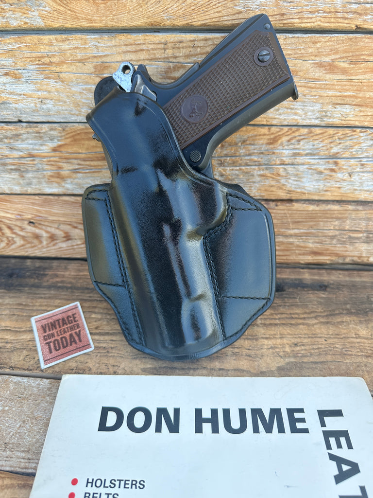 Vintage Don Hume Black Leather H721 10-4 1/4 OWB Holster For Colt 1911 Commander