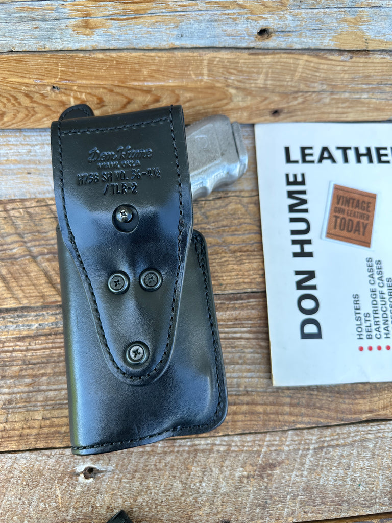 Don Hume Black Leather Basket Duty Holster For GLOCK G17 G22 G31 w/ TLR 2