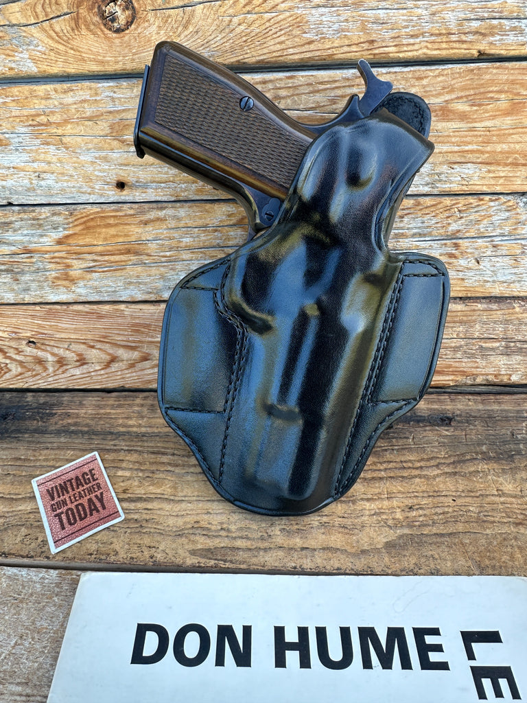 Vintage Don Hume H721 11-5 Black Leather OWB Holster for Browning Hi Power