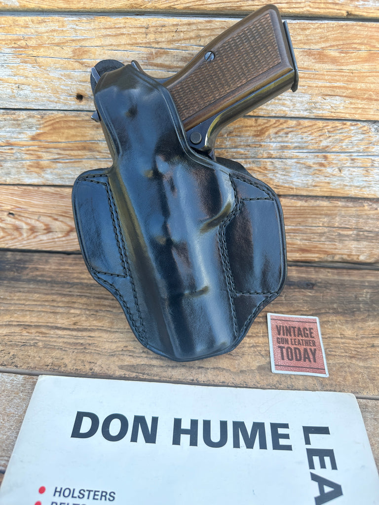 Vintage Don Hume H721 11-5 Black Leather OWB Holster for Browning Hi Power