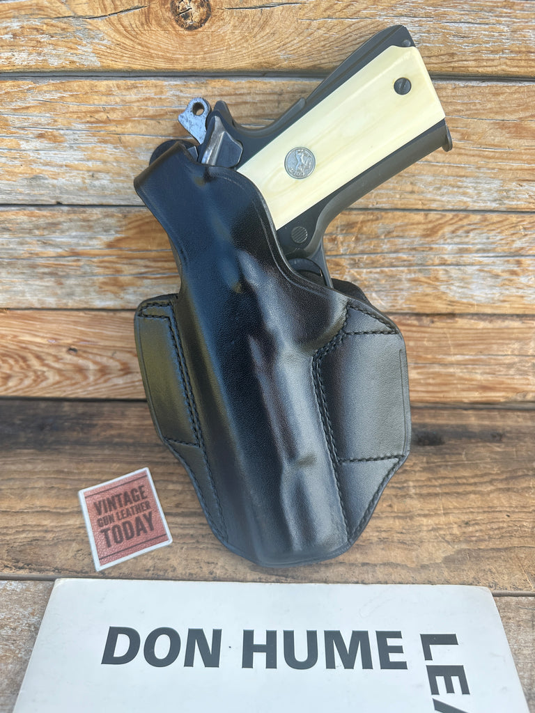 Vintage Don Hume Black Leather H721 10-5 OWB Holster For Colt 1911 5" C&L DH