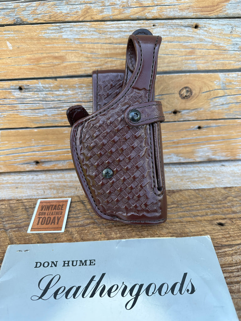 Don Hume H746 Brown Basket Leather Lined Security Holster for GLOCK G17 G22 G31