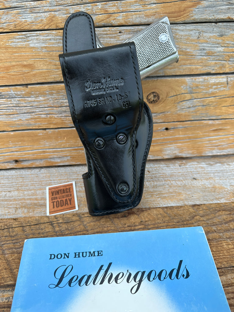 Don Hume 745 Level 2 Plain Leather Retention Security Holster for Colt 45 1911 5