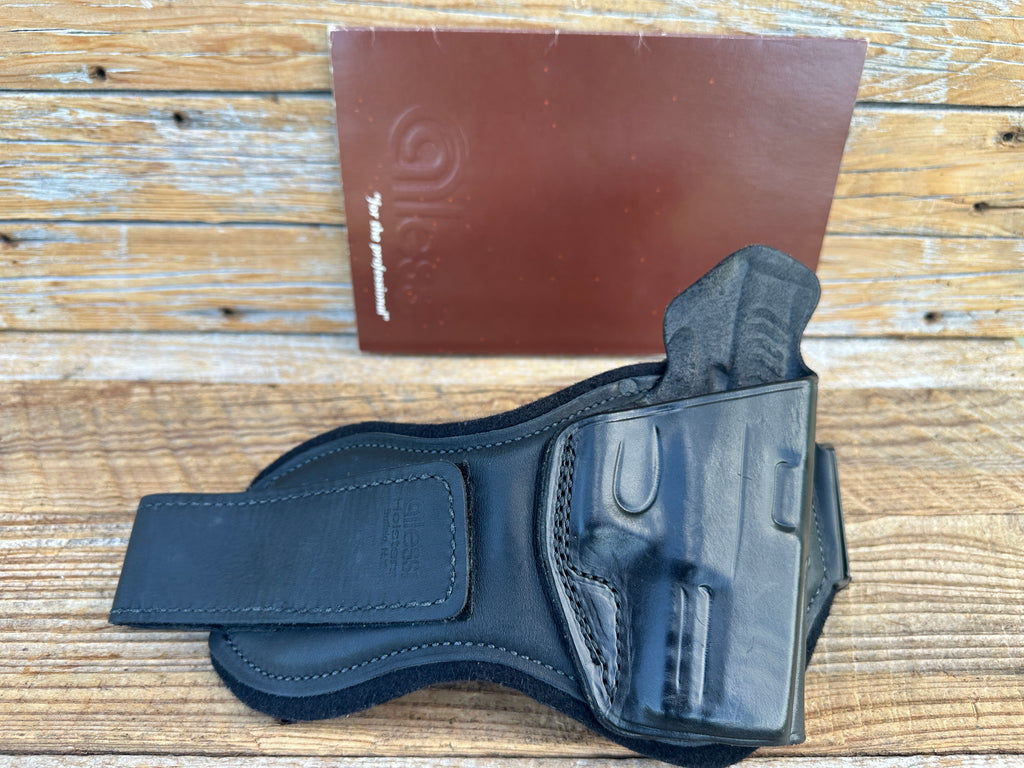 Beautiful Alessi Black Leather Ankle Holster Rig For Springfield XD M 3.8"