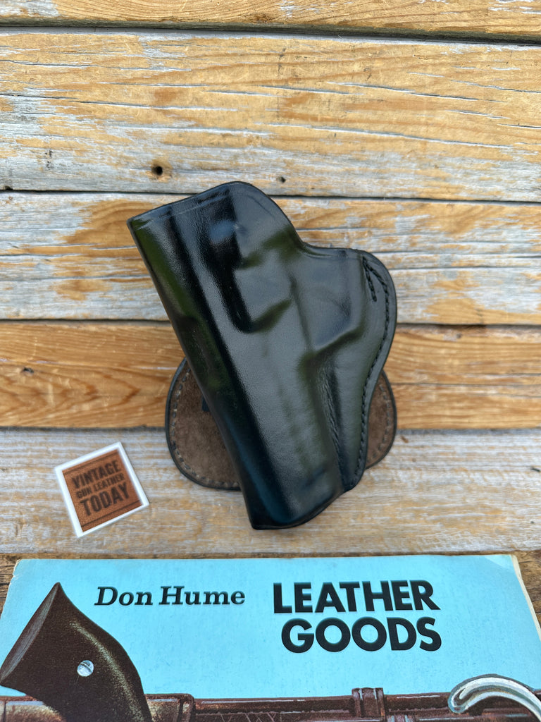 Vintage Don Hume H720 58 Black Leather Paddle Holster For Daewoo .40 LEFT