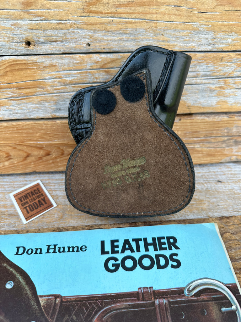 Vintage Don Hume H720 58 Black Leather Paddle Holster For Daewoo .40 LEFT