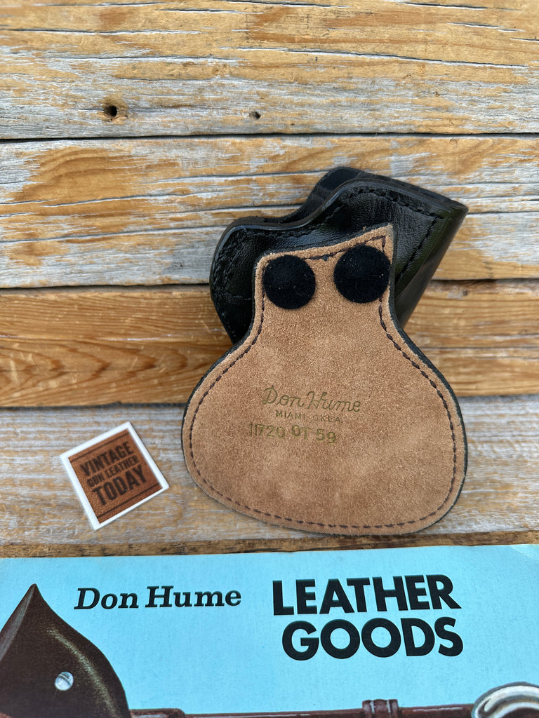 Vintage Don Hume H720 59 Black Leather Paddle Holster For Makarov 9mm LEFT