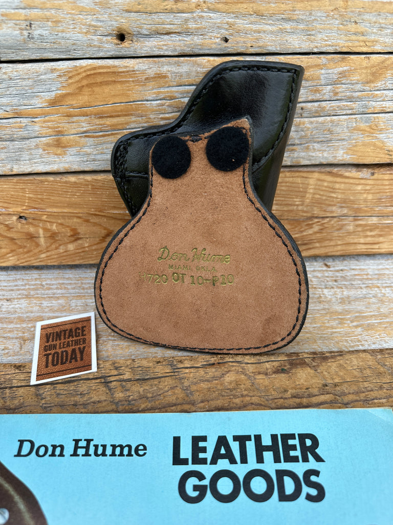 Vintage Don Hume H720 10P10 Black Leather Paddle Holster For Defender Series 90