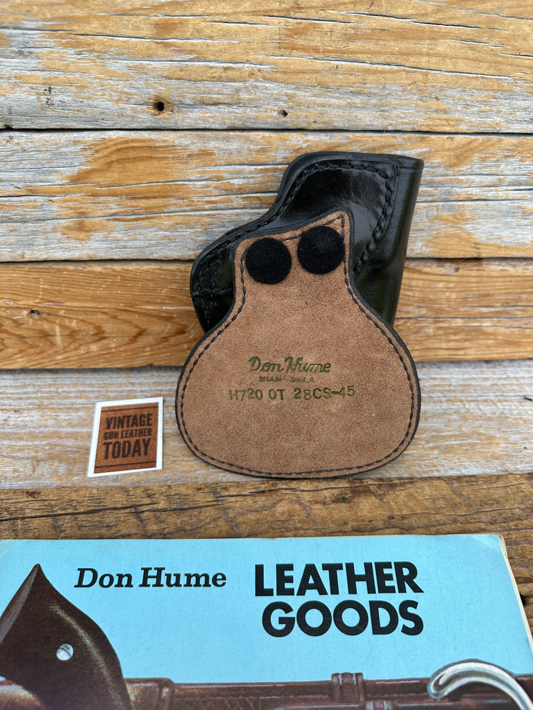 Vintage Don Hume H720  Black Leather Paddle Holster For S&W Chiefs Special 45