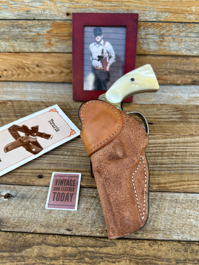 Custom TAURIS Rough Out Brown Leather IWB Holster For Colt Detective 3" Right
