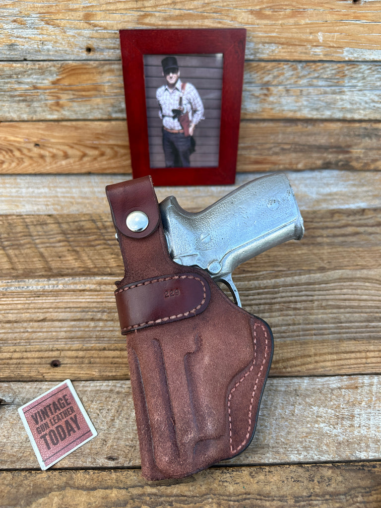 Custom TAURIS Rough Out Brown Leather IWB Holster For Sig P228 / P229 Right