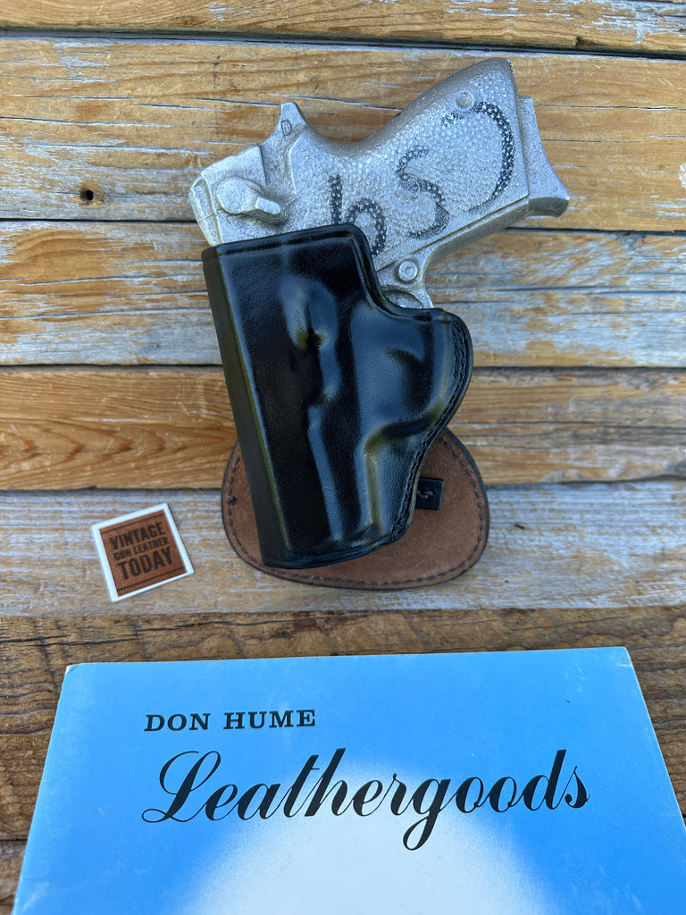 Don Hume H720 28CS Black Leather Paddle Holster For S&W CS9 Chiefs Special Auto