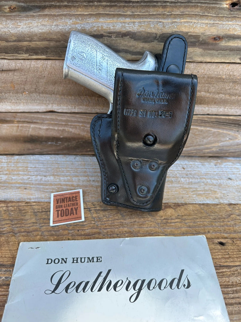Don Hume H739 Black Basket Leather Lined Duty Holster for Sig P228 P229