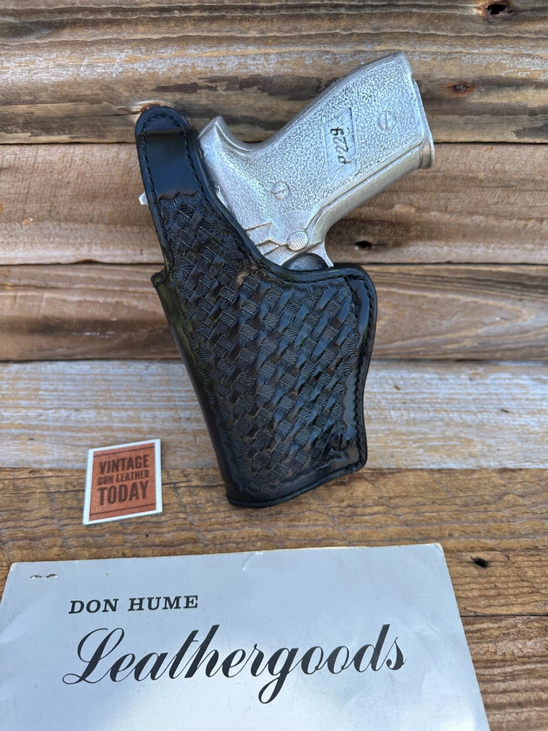 Don Hume H739 Black Basket Leather Lined Duty Holster for Sig P228 P229