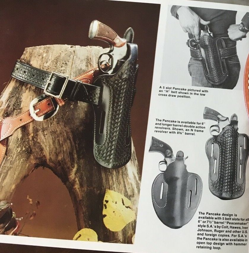Vintage Roys Brown Leather OWB Holster For AMT Auto Mag 44 Right