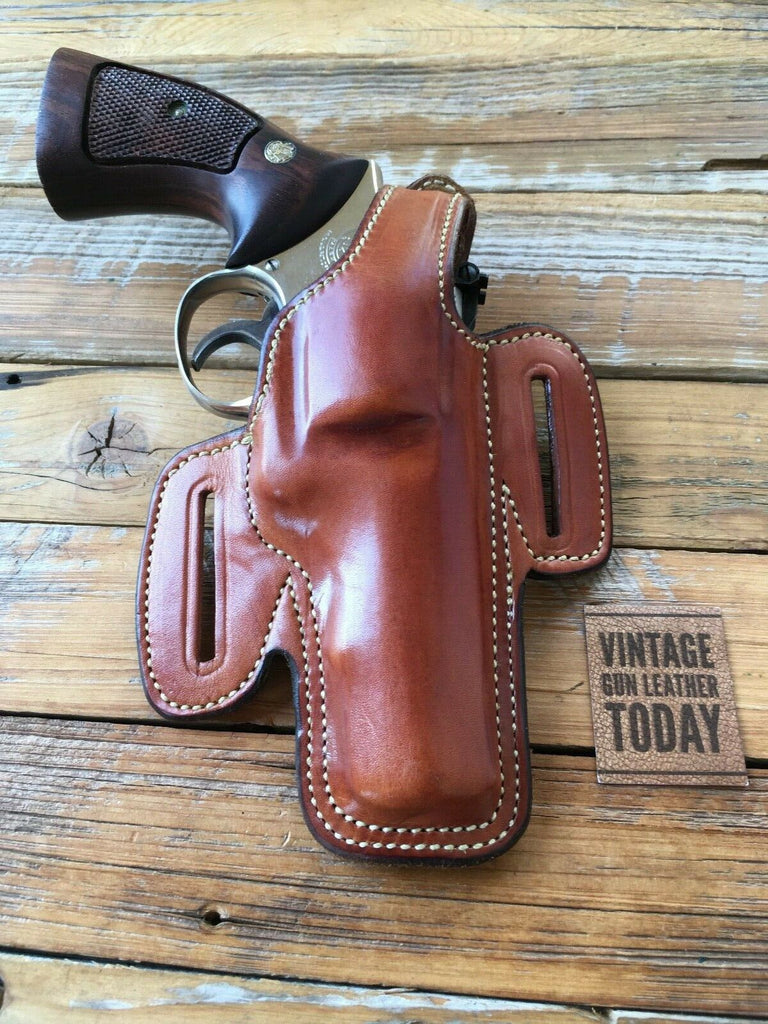Alfonsos Brown Leather OWB Holster for S&W K Frame 4" Revolver