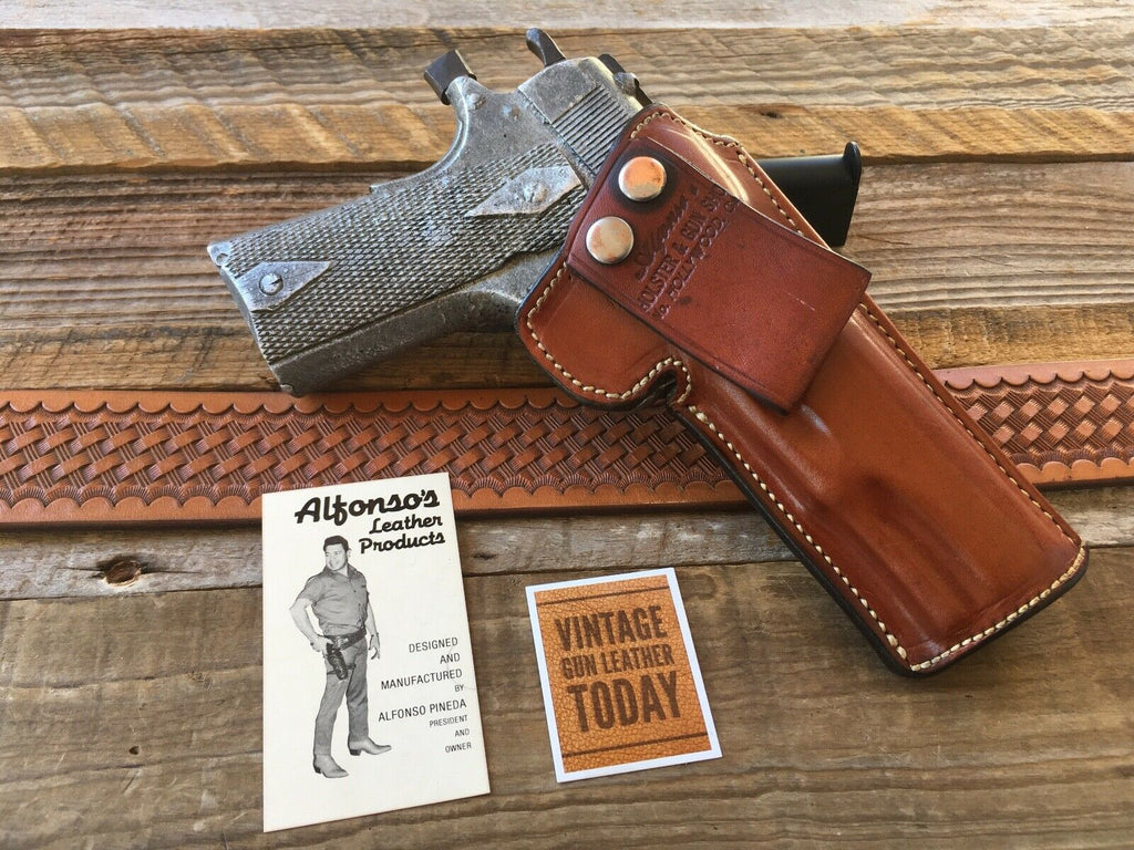 Vintage Alfonso's Brown Leather Suede Lined Holster for Colt 1911 Government