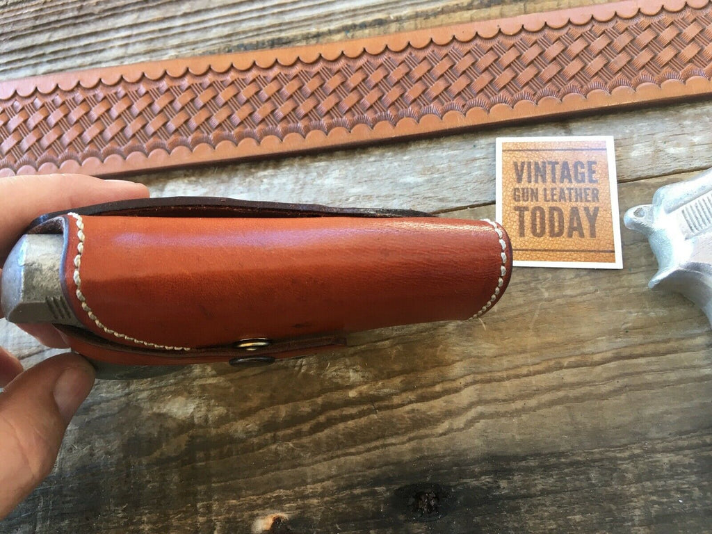 Vintage Alfonso's H15 Brown Leather Suede Lined Holster for .22 .25 Small Auto Colt Beretta