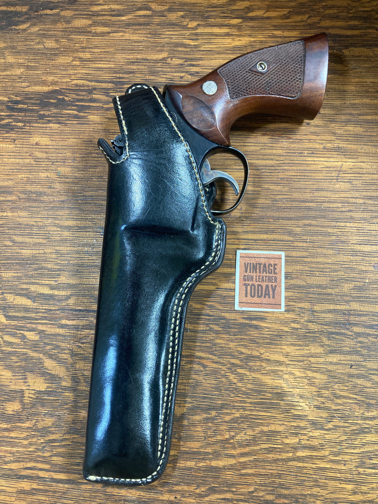 Alfonsos Black Leather Holster For S&W Smith 6" Revolver Smooth Lined S&W  K
