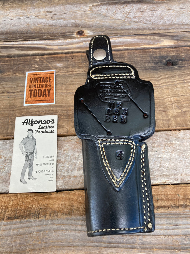 Alfonso's Black Basketweave Suede Lined Holster For Ruger P85 P89 Strong Cross