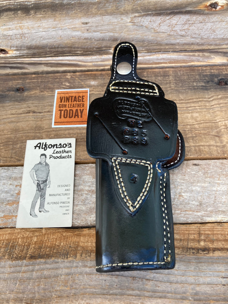Alfonso's Black Leather Suede Lined Holster For Ruger P85 P89 Strong or Cross