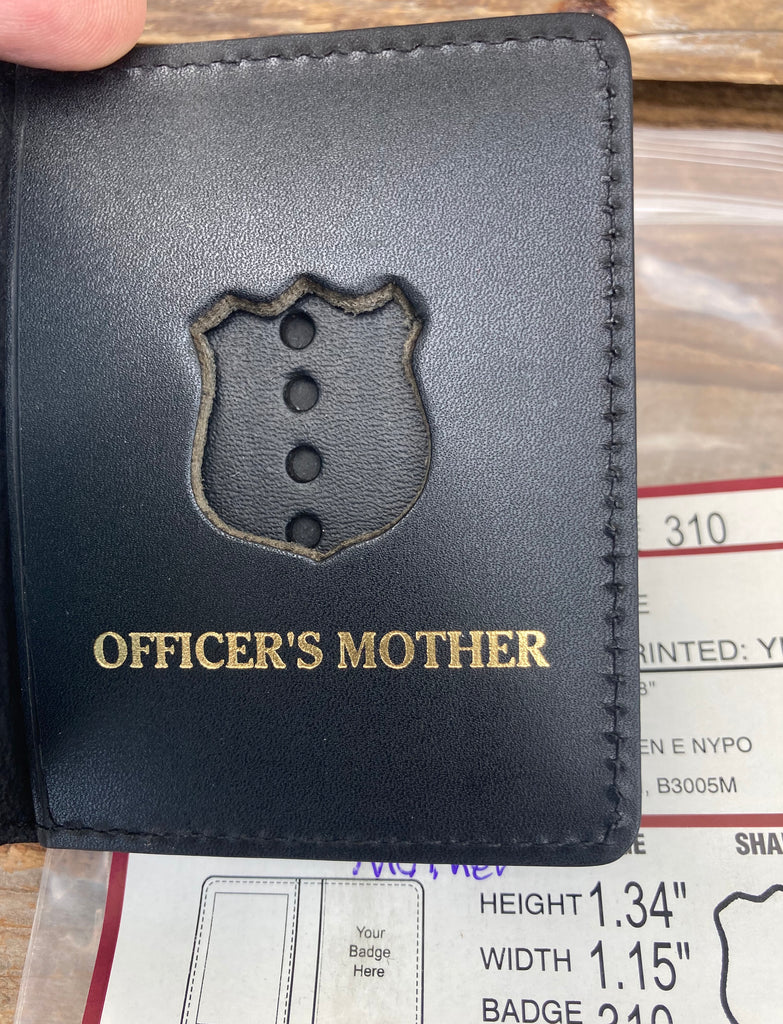 Vintage Strong Leather #310 Shield Badge ID Wallet For NYPD Officers Mother Mom