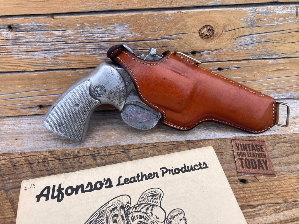 Alfonsos Brown Leather Lined Shoulder Holster Component For Old Colt Python 4"