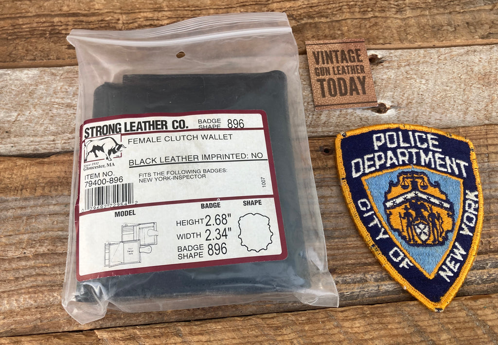 送料無料】Law Enforcement Badge Wallet, Genuine Python, Fits Any Shape Badge  with