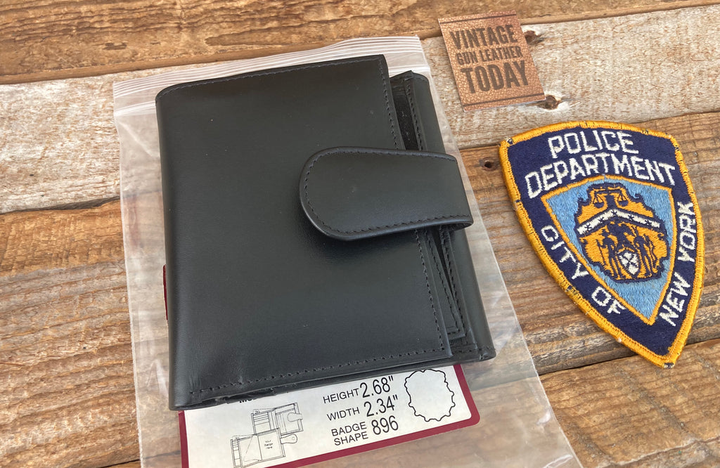 Vintage Strong Leather Female NYPD Police Inspector Clutch Badge ID Wallet