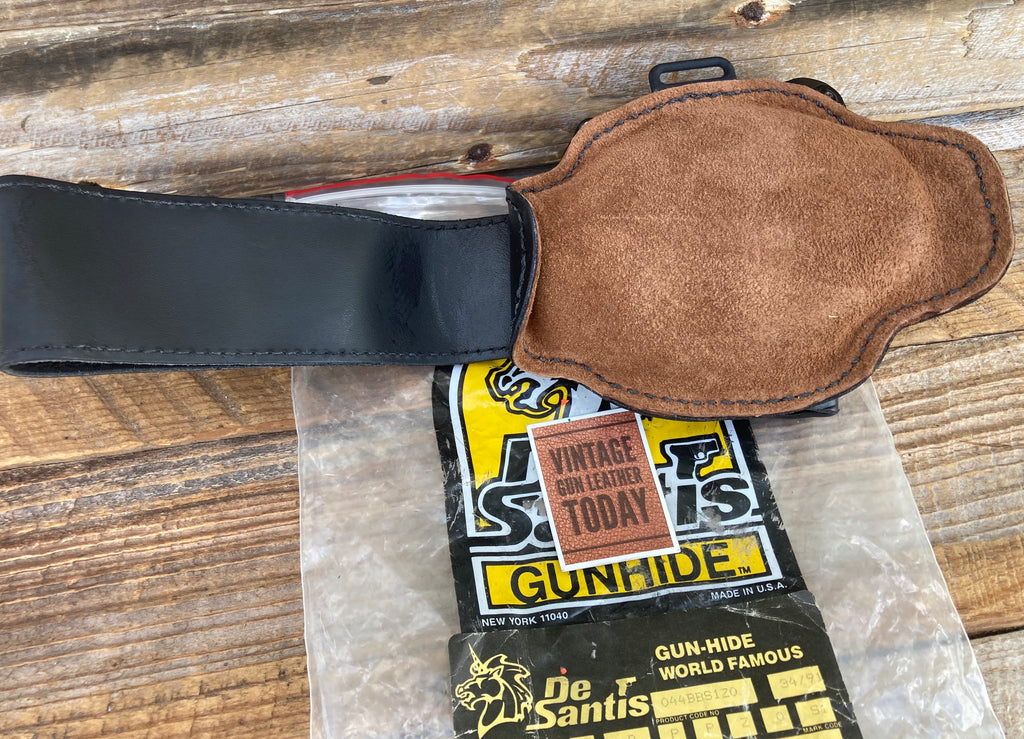 Vintage Desantis Black Leather Lined Ankle Rig For Smith & Wesson S&W 640 LEFT