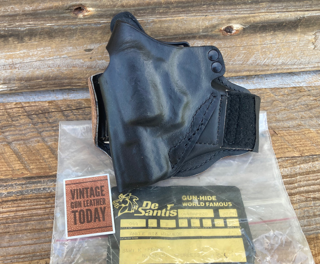 Desantis Black Leather Ankle Rig For Smith & Wesson S&W NYPD Spurless K 2" LEFT