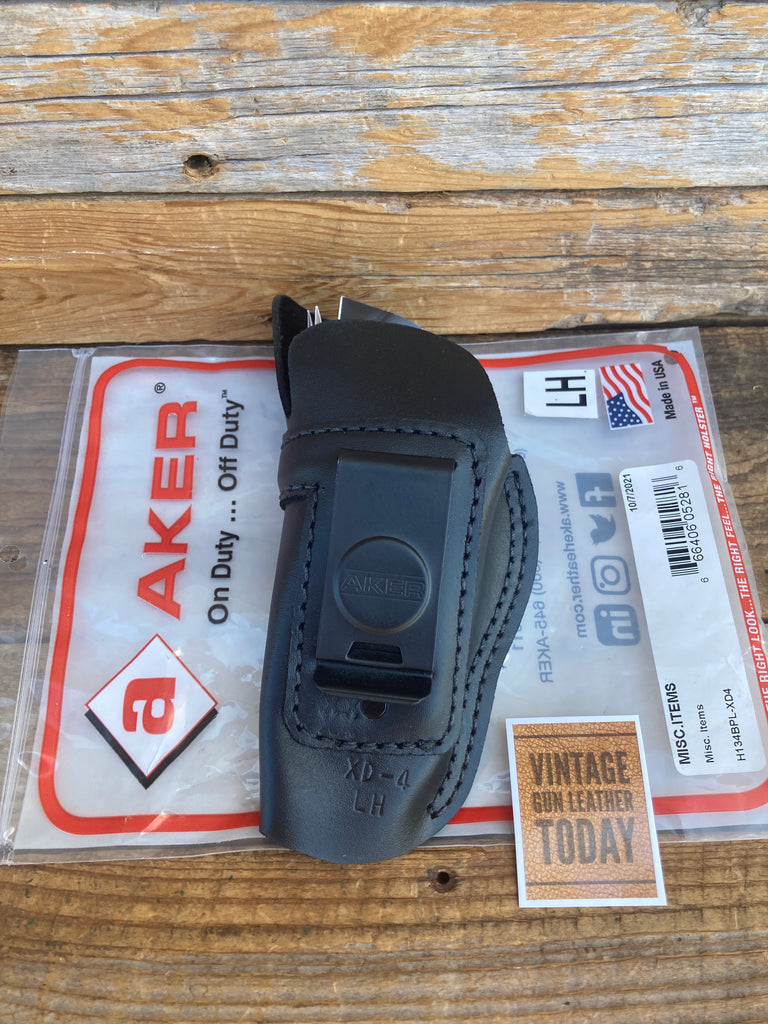 AKER Discontinued Black Leather IWB Spring Special Holster For Springfield XD 4