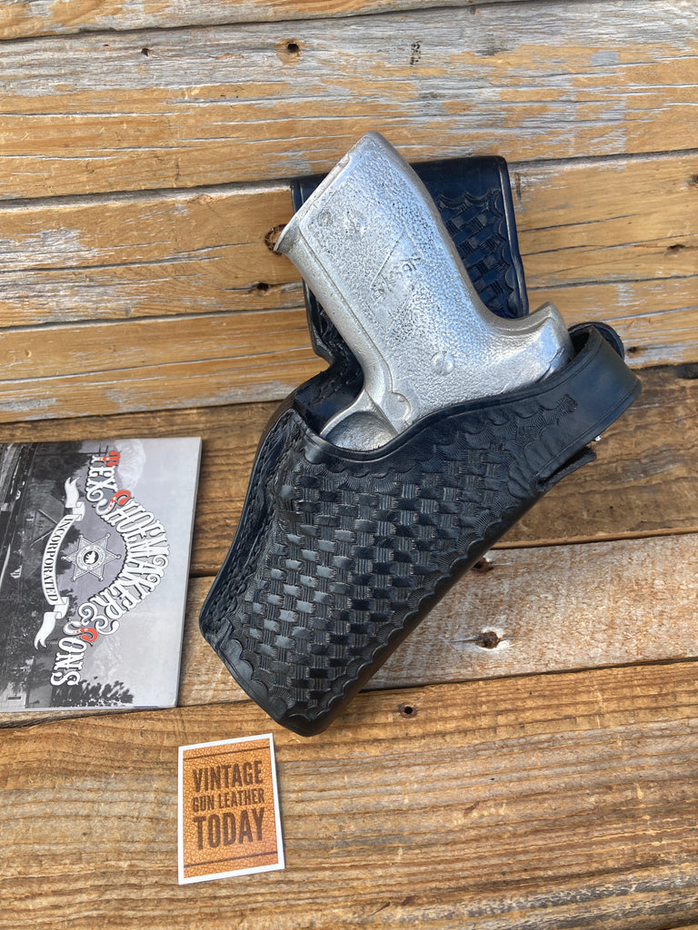 Tex Shoemaker Black Basketweave Leather 35K Border Holster For Sig P229 229