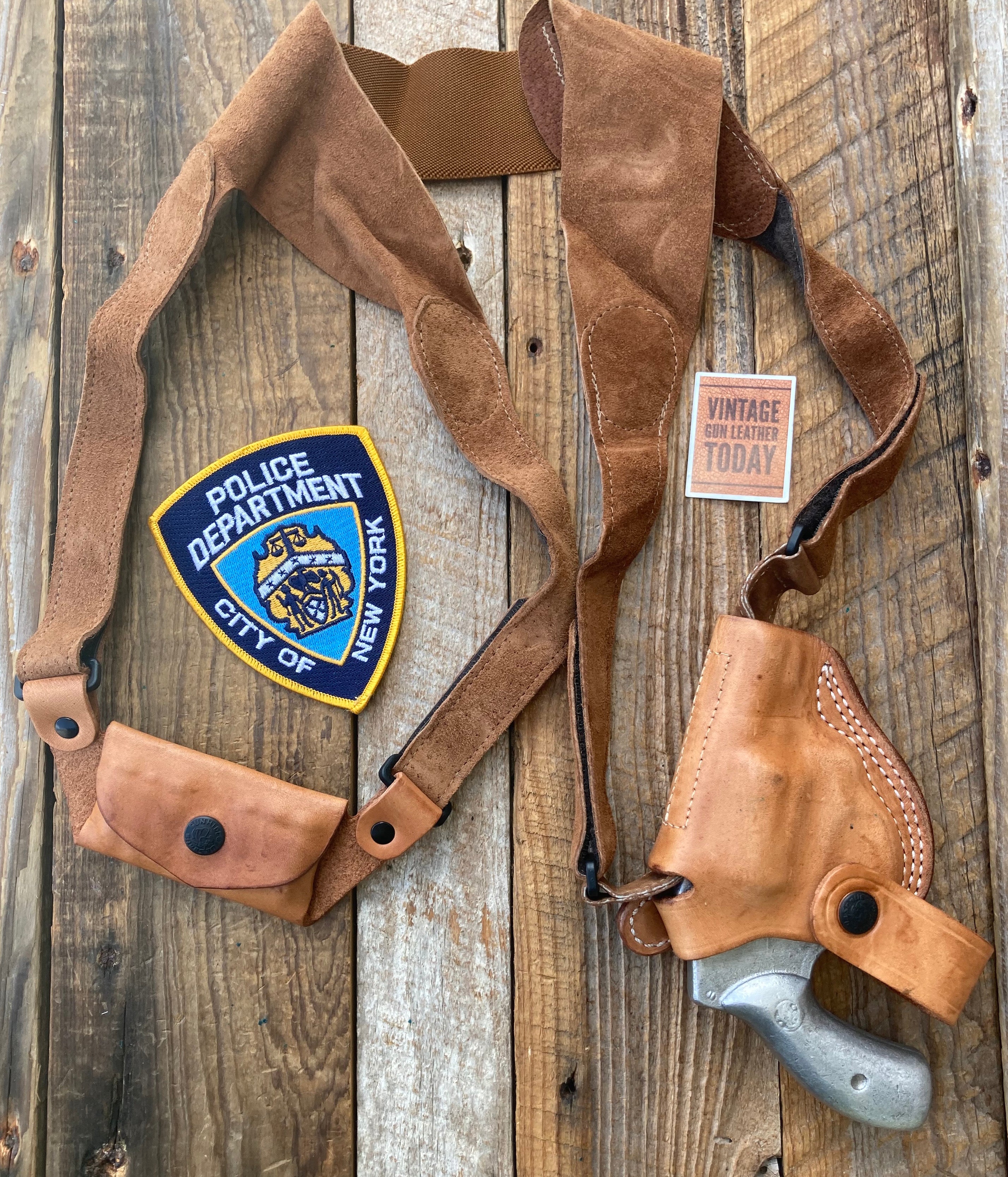 Vintage Desantis Brown Leather Shoulder Rig For S&W Spurless J Frame ...