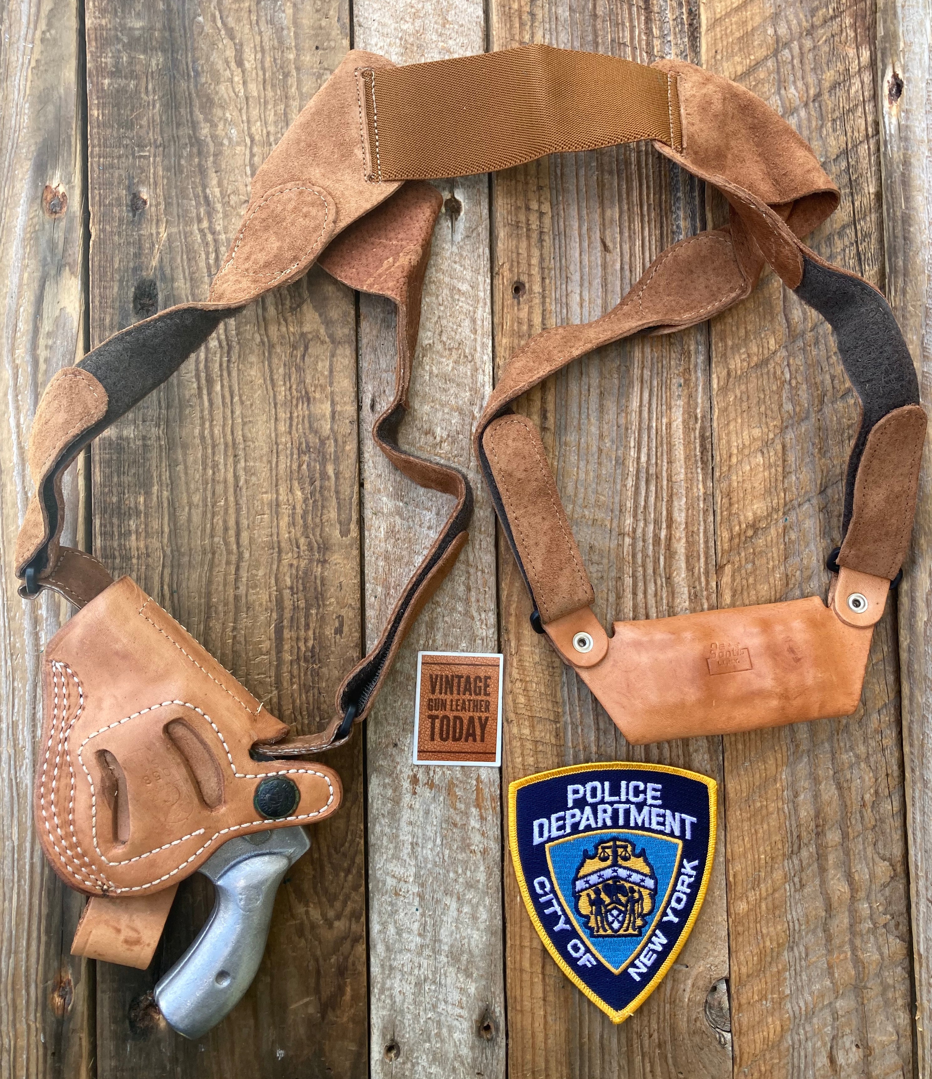 Vintage Desantis Brown Leather Shoulder Rig For S&W Spurless J Frame ...