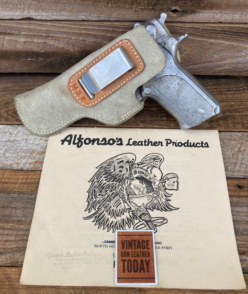 Alfonso's Tan Leather IWB Holster for Smith & Wesson S&W Model 39 Auto LEFT