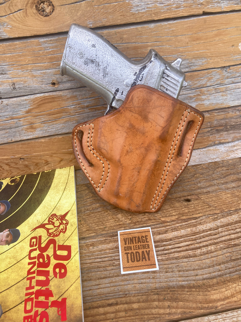 Vintage Desantis Brown Leather OWB Speed Scabbard Holster For Sig Sauer P228