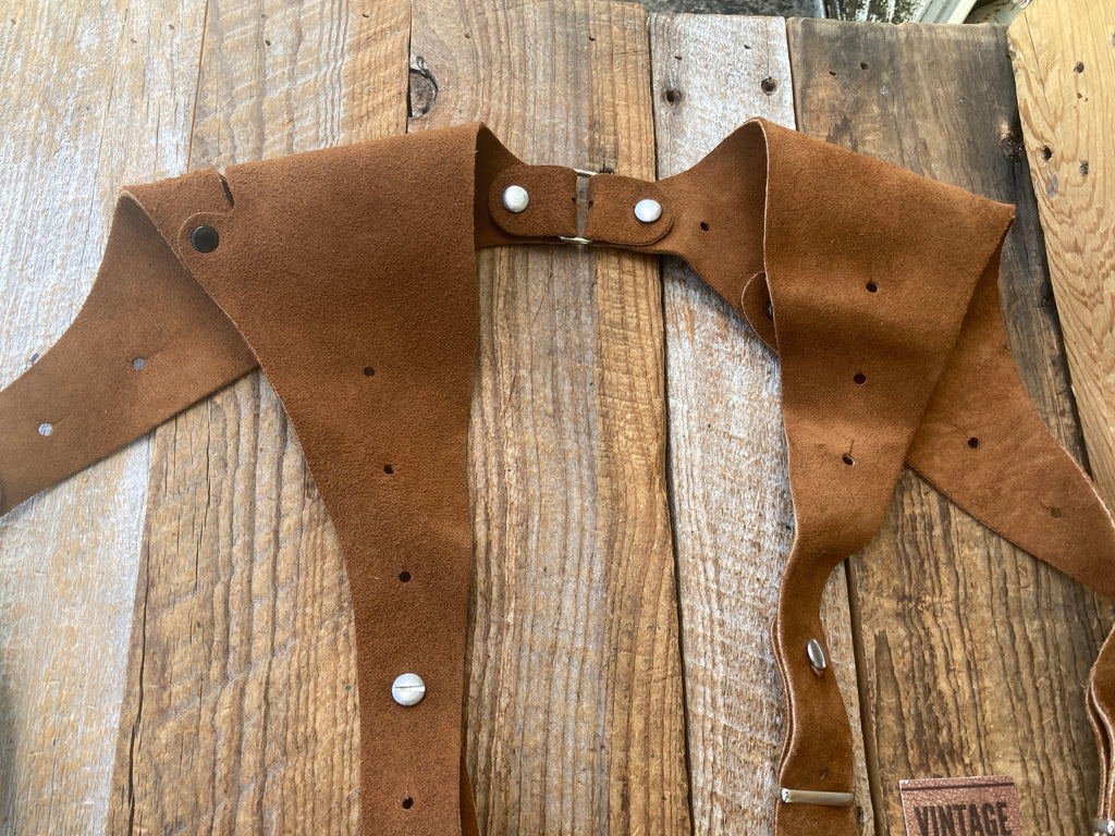 Vintage Desantis Brown Leather Shoulder Rig For S&W K 4" NYPD Spurless M64 NY #2