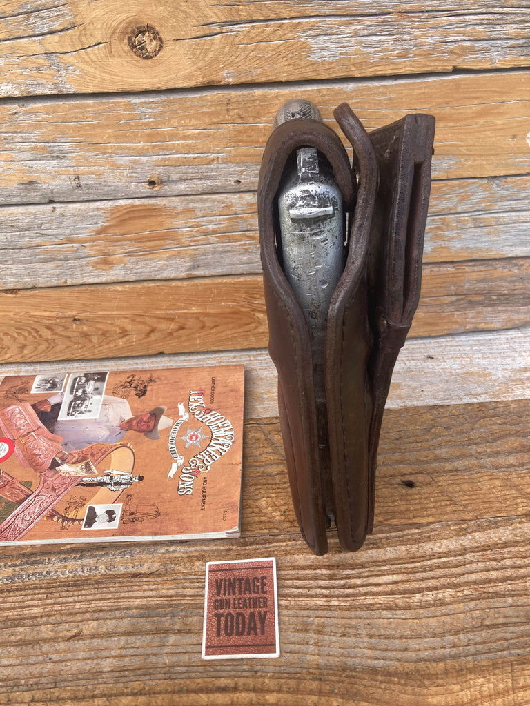 Vintage Tex Shoemaker Brown Leather Lined Front Break Holster For Sig P220 220