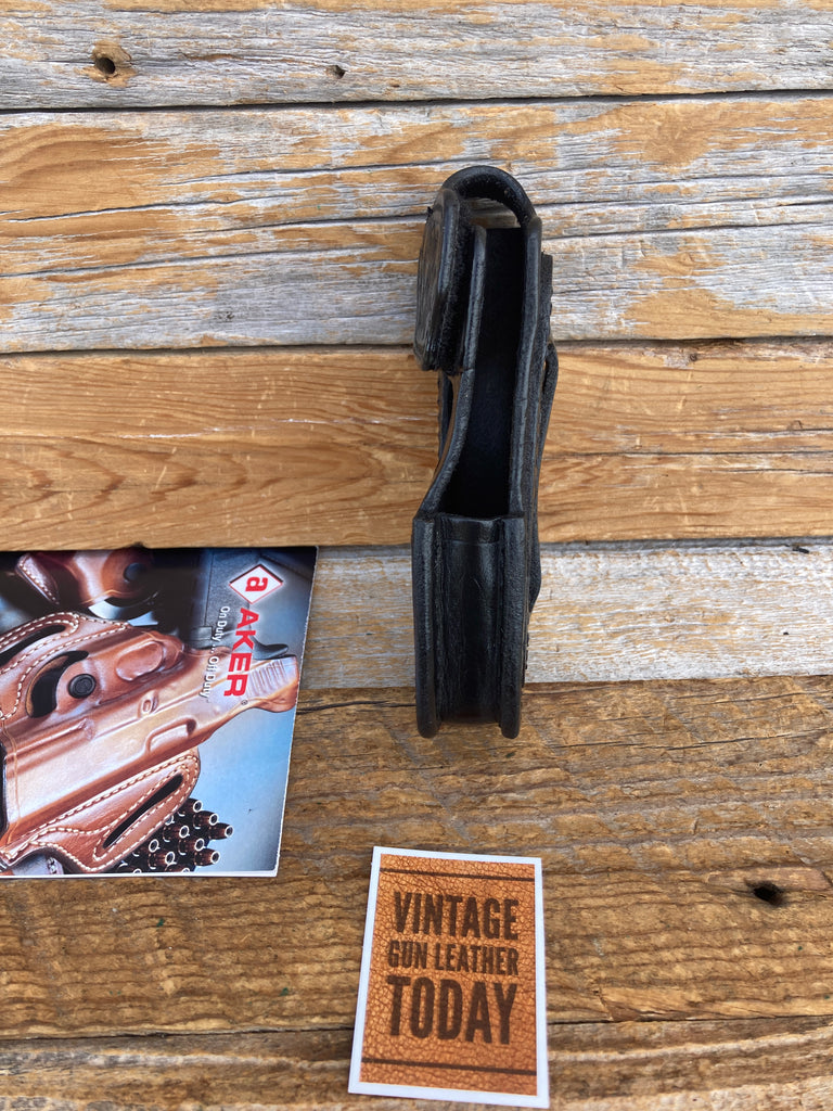 AKER Black Basketweave 601 Leather Universal Digital Recorder Case with Clip