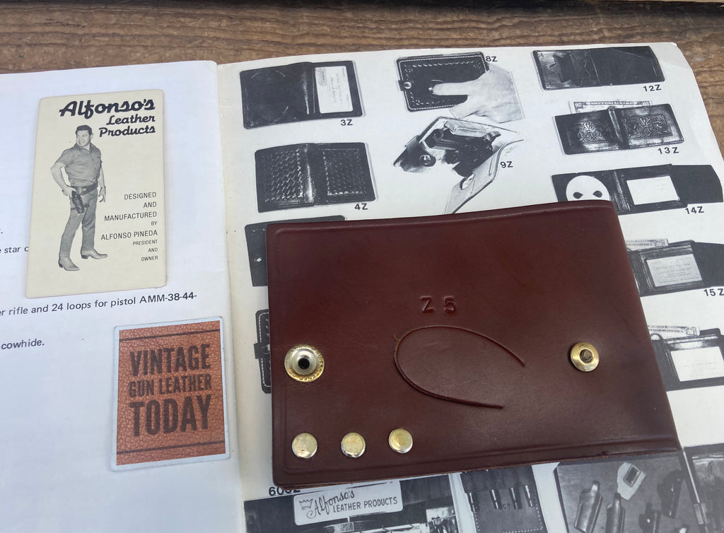 Vintage Alfonsos brown Leather Pocket Wallet Holster For Hi Standard  Derringer