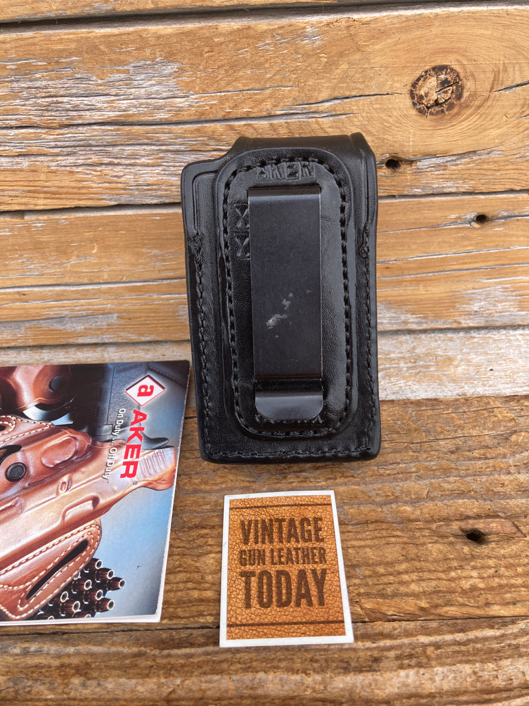 AKER Black Leather 602NX Duty Cell Phone Case For Motorola Nextel Phone Gloves