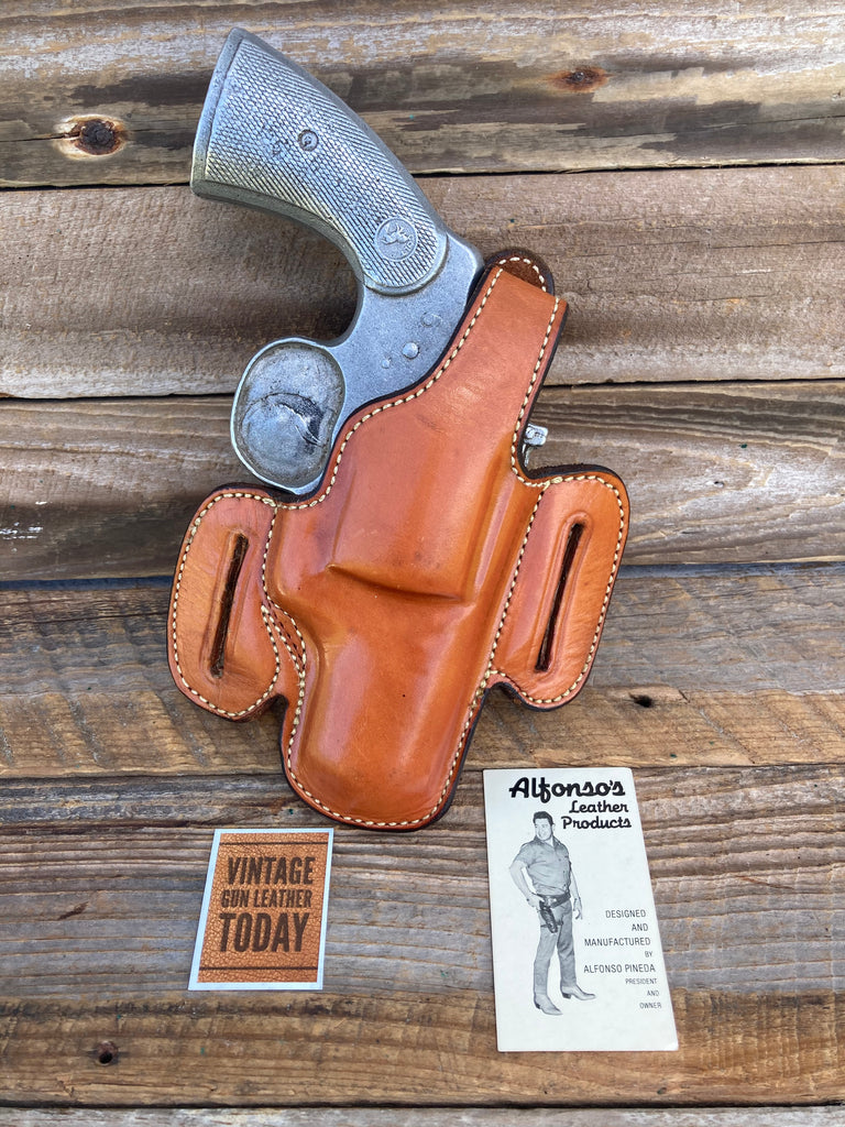 Alfonso's Brown Plain Leather F60 Lined Holster For Colt Python / L Frame 2.5"