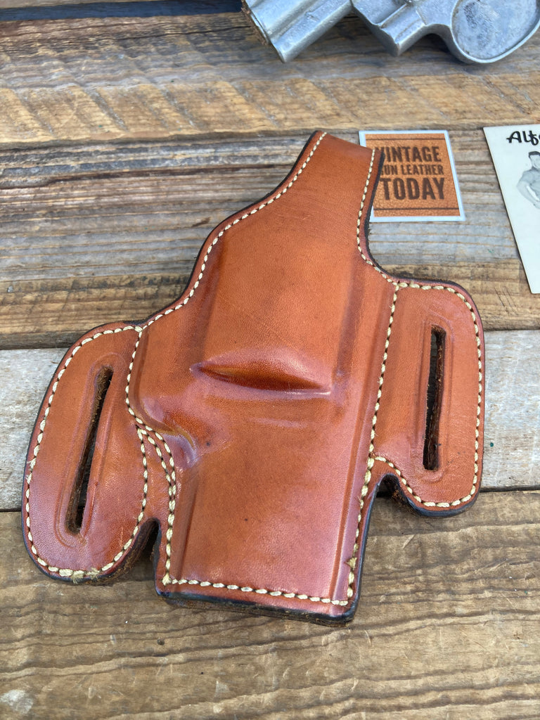 Alfonso's Plain Brown F60 Lined Holster For Colt Python L Frame 686 2.5" Open
