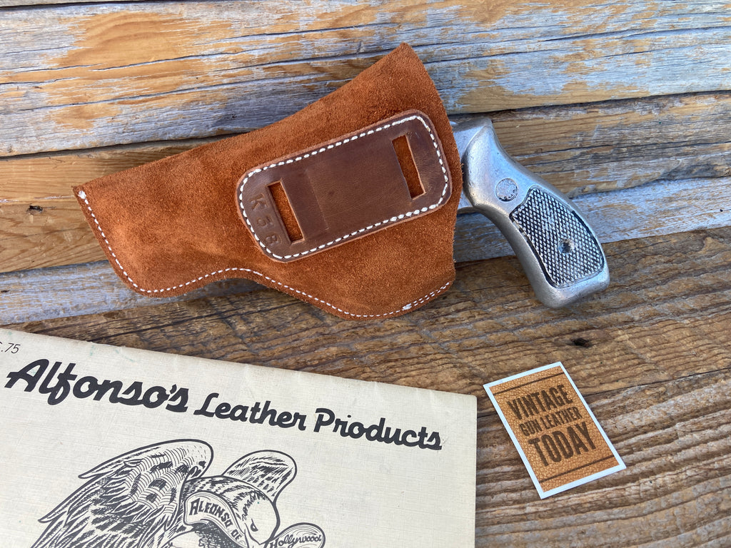 Vintage Alfonsos Brown Leather IWB Holster Right Left SOB For S&W K 2" to 2 1/2"