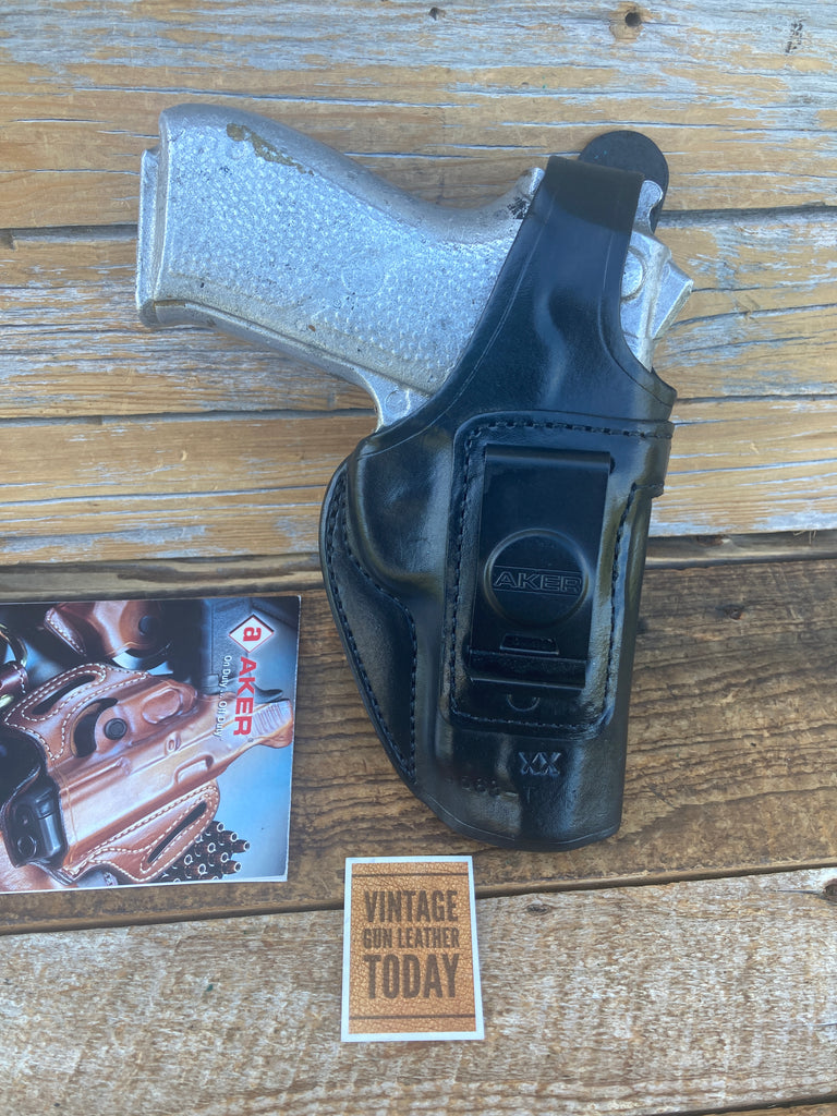 AKER  Black Leather IWB Spring Special Executive Holster For Smith S&W 4563