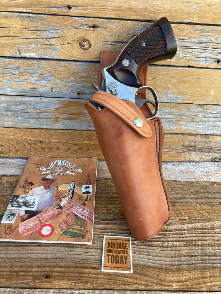 Tex Shoemaker Brown Leather Left Draw Jordan Holster For 5" S&W K Frame Revolver