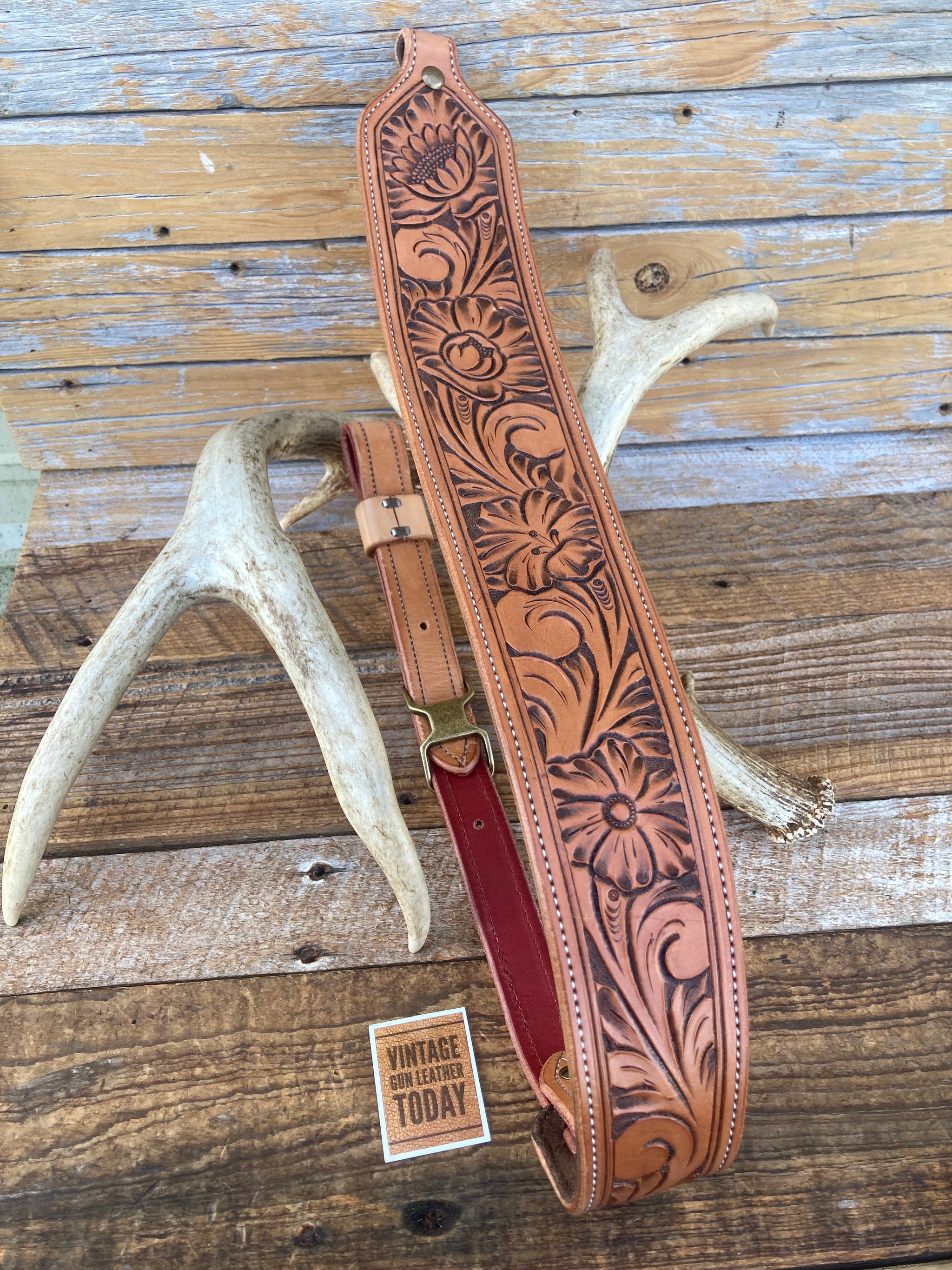 Basketweave Tooled Leather Rifle Sling – Blessing Custom Leather Basketweave Tooled Leather Rifle Sling – Blessing Custom Leather