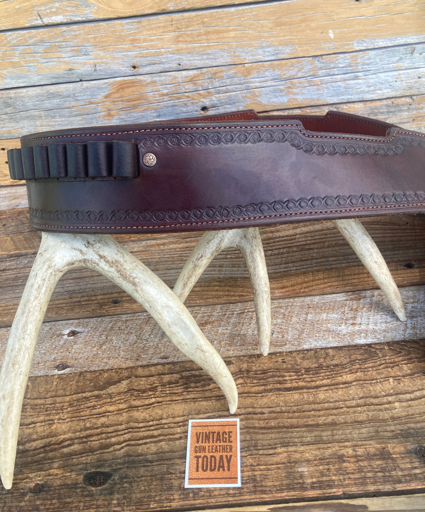 Bianchi Frontier Gunleather Cartridge Gun Belt .44 45 50 Leather Lined Stamped